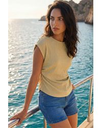 D.u.s.k - Textured Ruched Side Stretch Top - Lyst