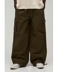 BoohooMAN - Parachute Fit Elasticated Cargo Trousers - Lyst
