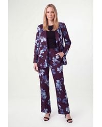 Wallis - Petite Satin Floral Wide Leg Trouser Co-Ord - Lyst