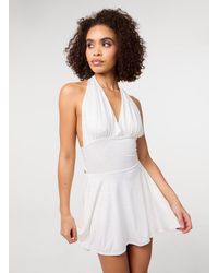 Pink Vanilla - Diamante Slinky Halter Dress - Lyst