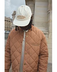 BoohooMAN - Boxy Fit Embroidered Diamond Quilted Nylon Bomber Jacket - Lyst