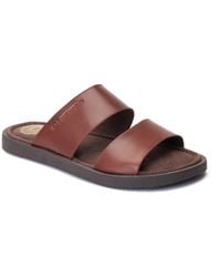 Base London - Maven Leather Burnt Sandals - Lyst