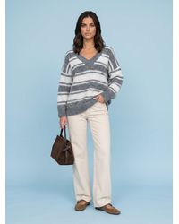 Urban Bliss - Wool Blend Stripe V Neck Jumper - Lyst
