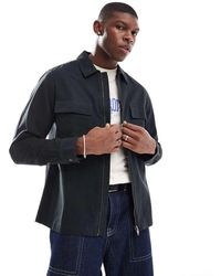 ASOS - Twill Zip Through Overshirt - Lyst