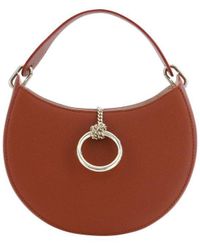 Chloé - Chloé Leather Small Shoulder Bag With Gold Ring Closure - Lyst
