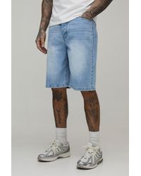 BoohooMAN - Essential Relaxed Fit Denim Jorts - Lyst