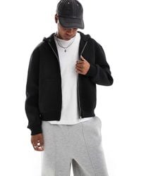 ASOS - Heavyweight Relaxed Boxy Zip Through Hoodie - Lyst