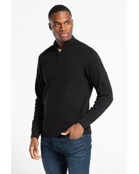 Kensington Eastside - Recycled Cotton Blend 1/4 Zip Funnel Neck Jumper - Lyst