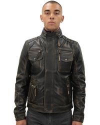 Infinity Leather - Retro Biker Jacket-Toronto - Lyst