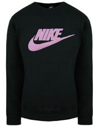 Nike - Loose Fit Long Sleeve Crew Neck Sweatshirt Dc5139 010 Cotton - Lyst