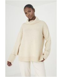 Brave Soul - 'Annabell' Roll Neck Jumper With Turn Up Cuffs - Lyst