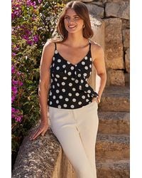 Sosandar - Spot Print Frill Detail Jersey Cami - Lyst
