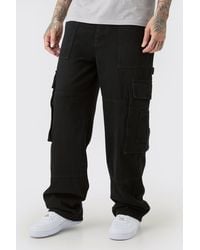 BoohooMAN - Tall Baggy Fit Cargo Jeans - Lyst