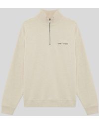 Lyle & Scott - Heavyweight Script 1/4 Zip Sweatshirt - Lyst