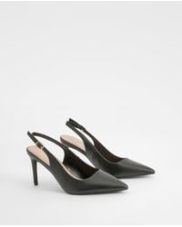 Boohoo - Mid Height Slingback Court Shoes - Lyst