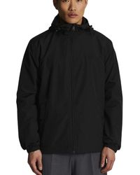 Lyle & Scott - Tonal Eagle Zip Through Hooded Jet Gunmetal Softshell Jacket - Lyst