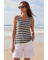 Roman - Stripe Stretch Vest Top - Lyst