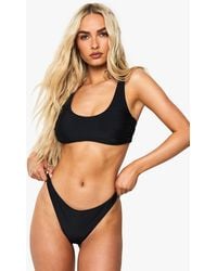 Boohoo - Swimwear Essentials Fuller Bust Scoop Bikini Top - Lyst
