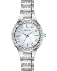 Bulova - 96X147 Ladies Crystal Watch - Lyst