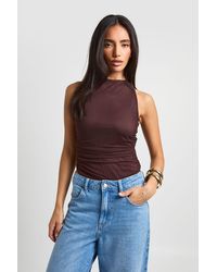 Boohoo - Mesh Cross Back Detail Bodysuit - Lyst
