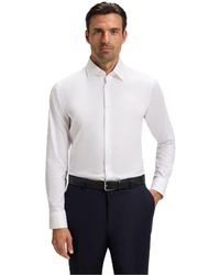 BOSS - Joe Collared Neck Point Collar Long Sleeve Shirt - Lyst