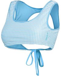 Speedo - Wrap Tie Back Bikini Top Horizontal Stripe - Lyst