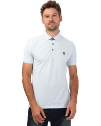 Timberland - Oxford Poloshirt Met Korte Mouwen Voor , Blauw - Lyst