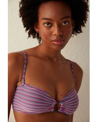 Penti - Striped Cut-Out Bandeau Bikini Top - Lyst