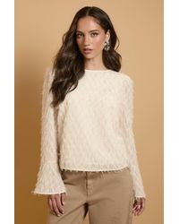 Oasis - Flared Sleeve Tie Back Blouse - Lyst