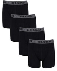 Threadbare - Black 4 Pack 'brantley' A-front Trunks - Lyst