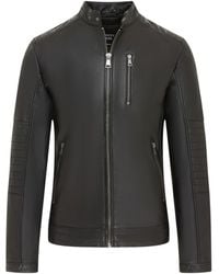 Infinity Leather - Quilted Lamb Biker Jacket - Lyst