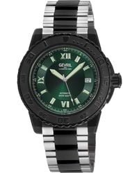 Gevril - Seacloud 316L Stainless Steel Case, Bezel, Dial, Two Tones Ip/Blk Bracelet Watch - Lyst