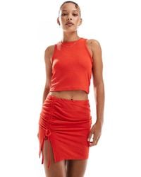 Vero Moda - Textured Jersey Beach Mini Skirt Co-Ord - Lyst