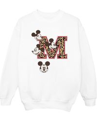 Disney - Ladies Mickey Mouse M Faces Sweatshirt - Lyst