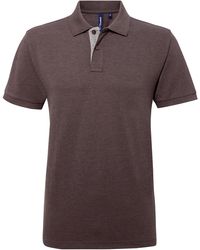 Asquith & Fox - Classic Fit Contrast Polo Shirt (Charcoal/ Heather) - Lyst