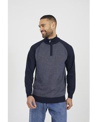 Brave Soul - Quarter Zip Funnel Neck Jumper - Lyst