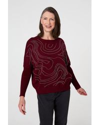 Izabel London - Diamante Detail Batwing Sleeve Jumper - Lyst