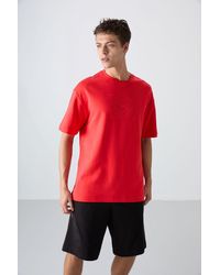 TOMMY LIFE - Oversized Cotton-Blend Crew Neck T-Shirt - Lyst