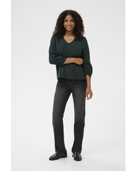 Kaffe - Langarm-Bluse Kapippa Langarm-Bluse Regular Fit Dark - Lyst