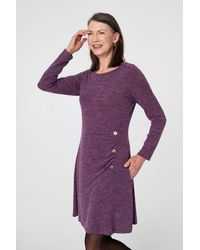 Izabel London - Ruched Button Detail Short Shift Dress - Lyst
