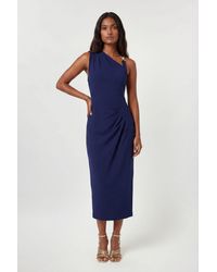 Karen Millen - Compact Stretch Trim Detail Tailored Maxi Dress - Lyst