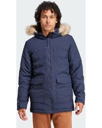 adidas - Hooded Fur Parka - Lyst