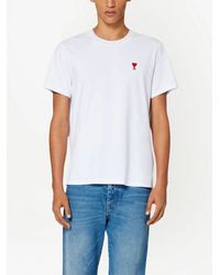 Ami Paris - Ami De Coeur Embroidered Logo T-Shirt - Lyst