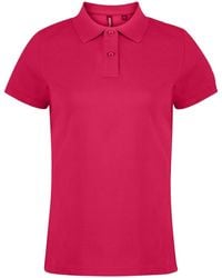 Asquith & Fox - Ladies Plain Short Sleeve Polo Shirt (Hot) - Lyst