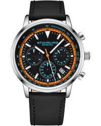Stuhrling - Monaco Chronograph With Tachymeter Quartz 3986L 44Mm Watch - Lyst