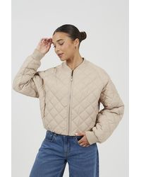 Brave Soul - Diamond Quilted Bomber Jacket - Lyst