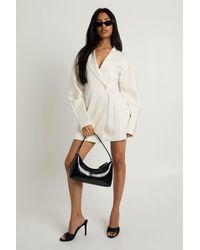 Boohoo - Cinched Waist Barrell Sleeve Blazer Dress - Lyst