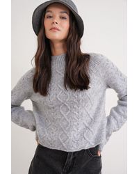MixRay - Rippstrick-Pullover Mit Argyle-Muster Und Halbem Stehkragen - Lyst