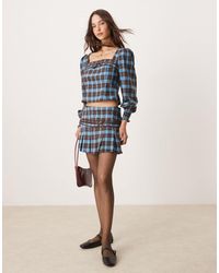 Glamorous - And Check Mini Skirt Co-Ord - Lyst