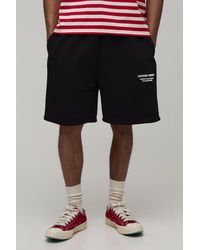 BoohooMAN - Regular Fit High Build Printed Jersey Short - Lyst